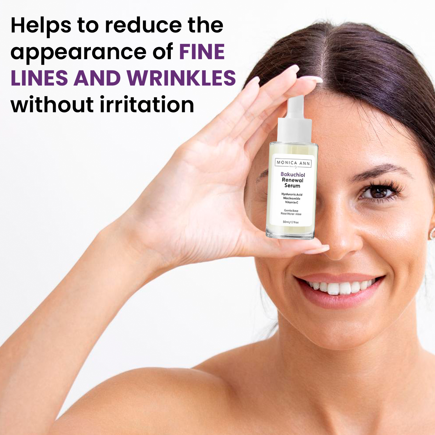 NOW AVAILABLE! Bakuchiol Renewal Serum with Hyaluronic Acid, Niacinamide, and Vitamin C, 50ml