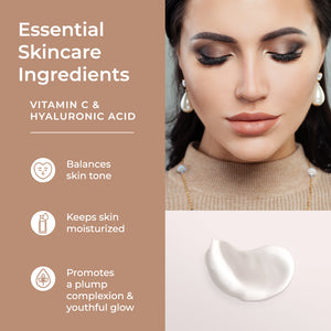 Dual-Action Face Primer (Vitamin C Hyaluronic Acid) , Monica Ann Beauty; Travel Size Foundation Primer